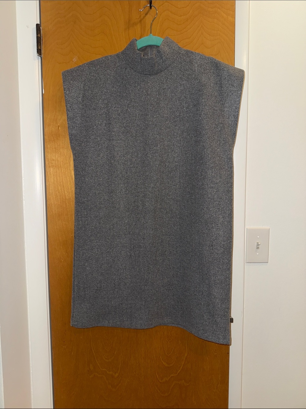 Zara Gray Knit Mock Neck Dress